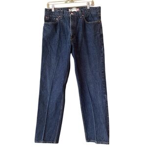 Levi's 505 Men's Rigid Dark Blue Wash Denim Jeans Relaxed Fit Sz W34 L30